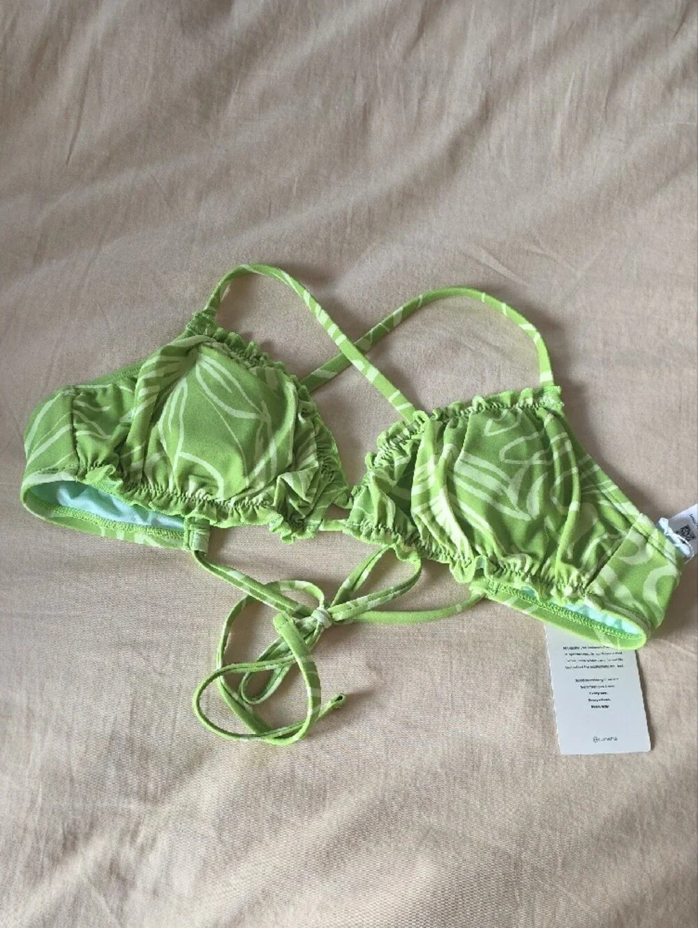 Cupshe Bright Green Tie-Back Bikini Set - Women's Swim